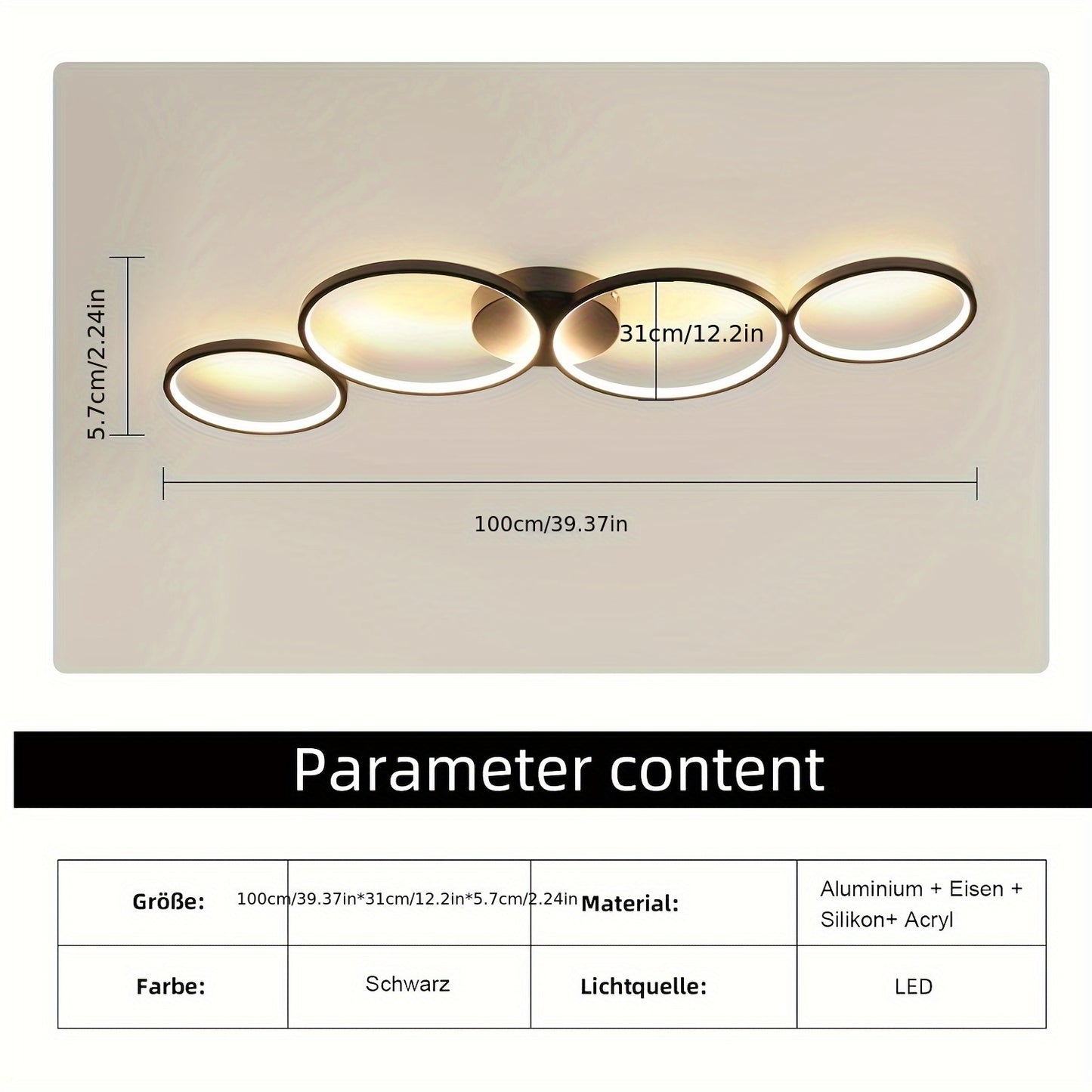 Homefire Modern Mennyezeti LED-lámpa