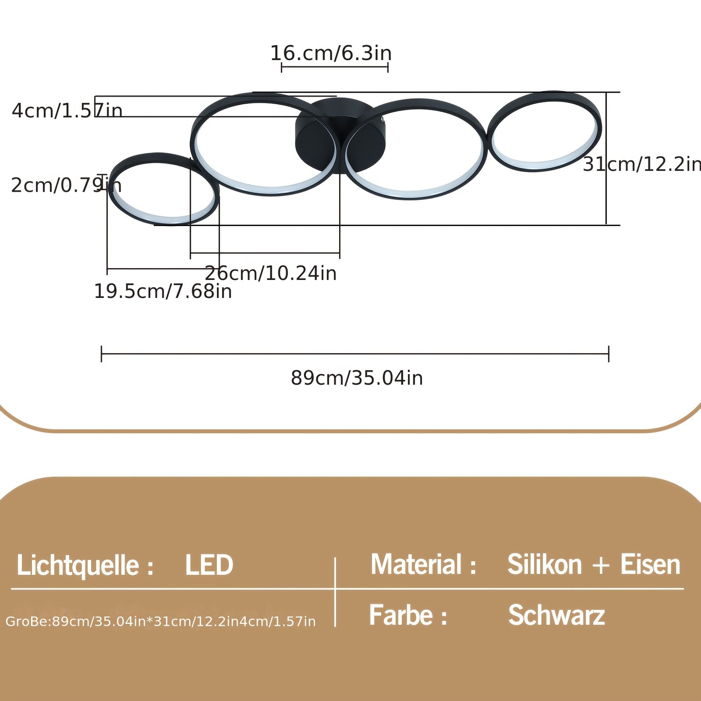 Homefire Modern Mennyezeti LED-lámpa