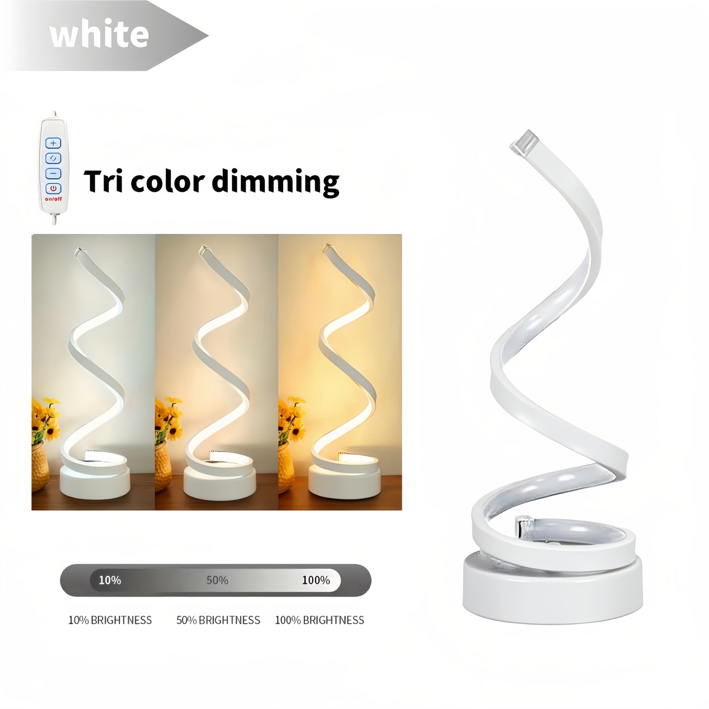 2db LED Spirál Lámpa